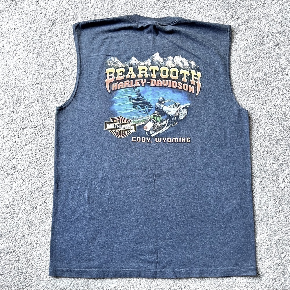 Bear tooth Harley Davidson men’s sleeveless t-shirt - Picture 2 of 4